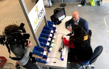 Opnames programma Nieuwsuur in het Amfors Inclusive Fieldlab
