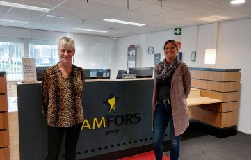 Christien is receptionist bij Amfors